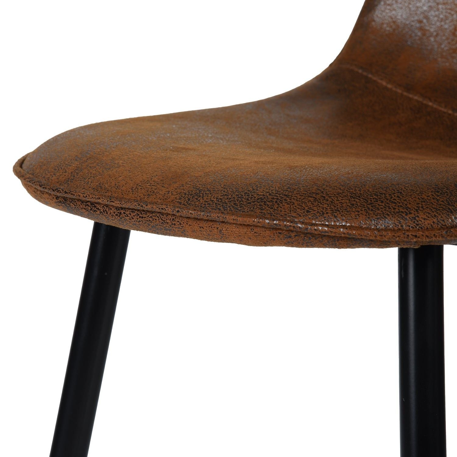 Mid-Century Dining Chairs, Brown Suede, 4-pk W8B9 - product image 6