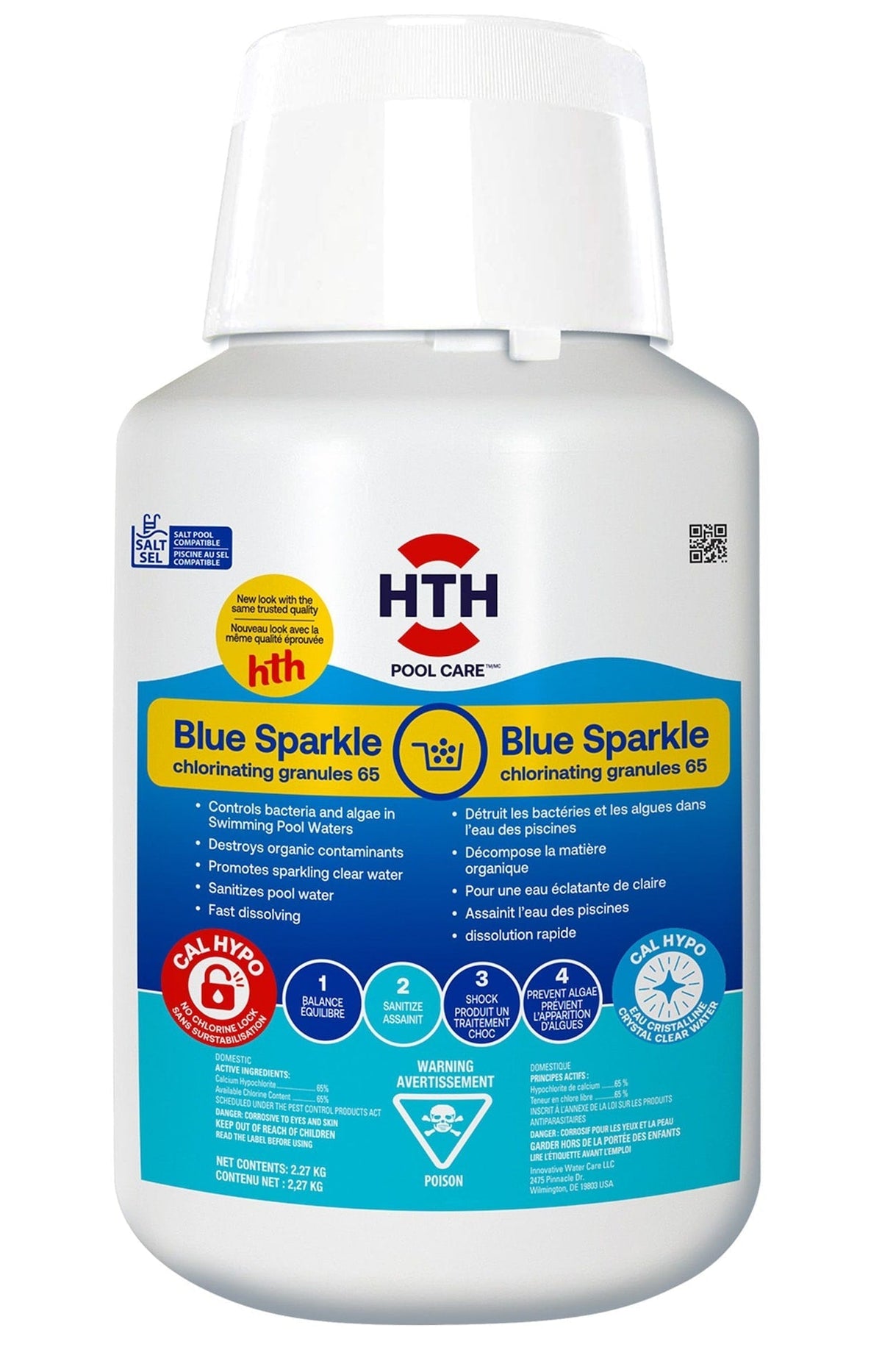 Blue Sparkle 65%, Granular Pool Chlorine, 2.27-kg Z4A9 - product image 1