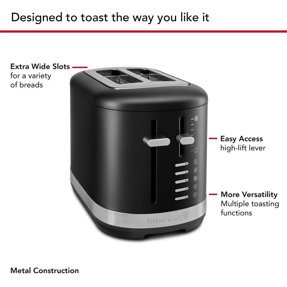 Toaster with Extra-Wide Slots, Matte Black W9E6 - product image 5