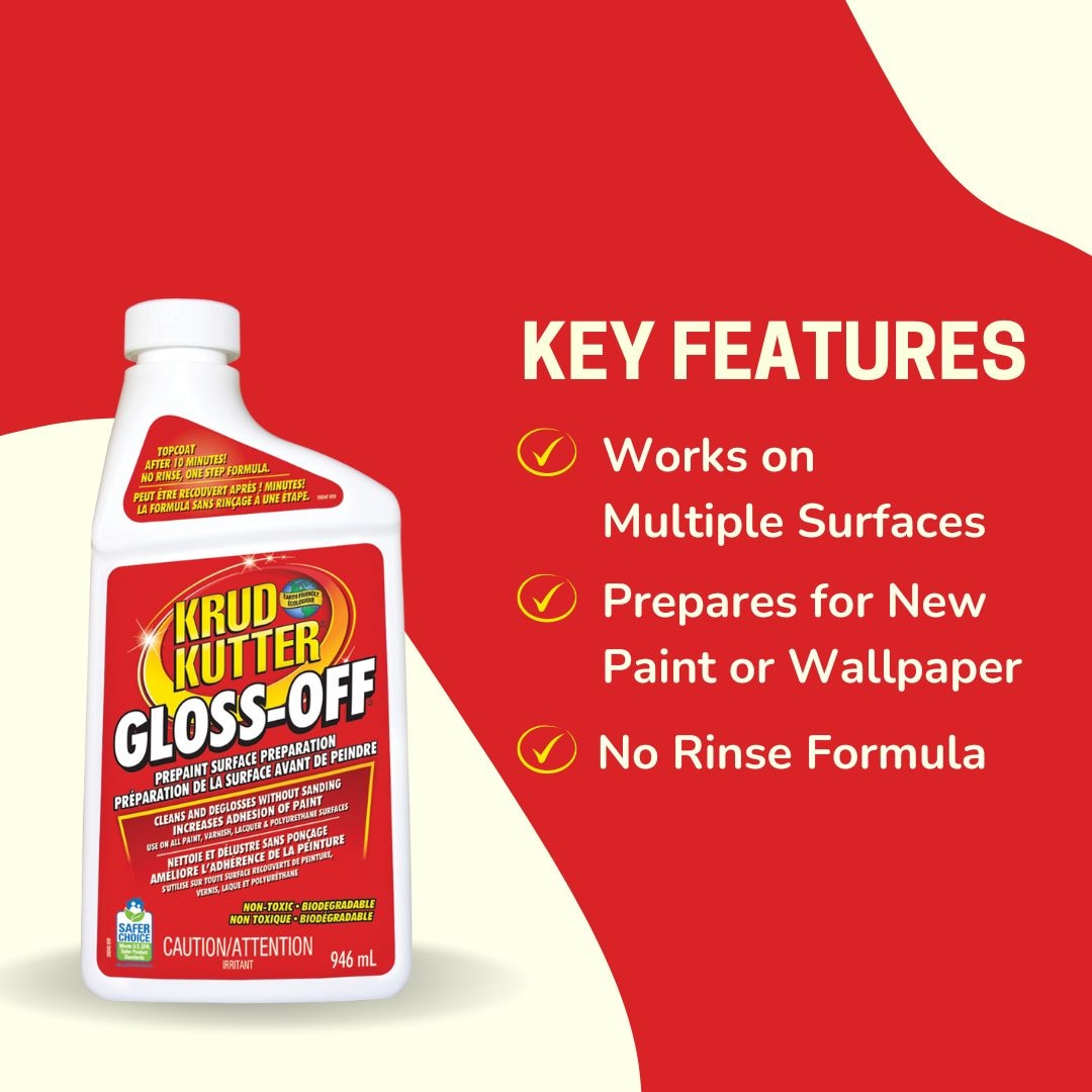 Gloss-Off Pre-Paint Surface Preparation, Cleaner & Deglosser Without Sanding, 946-mL F2L1 - product image 4