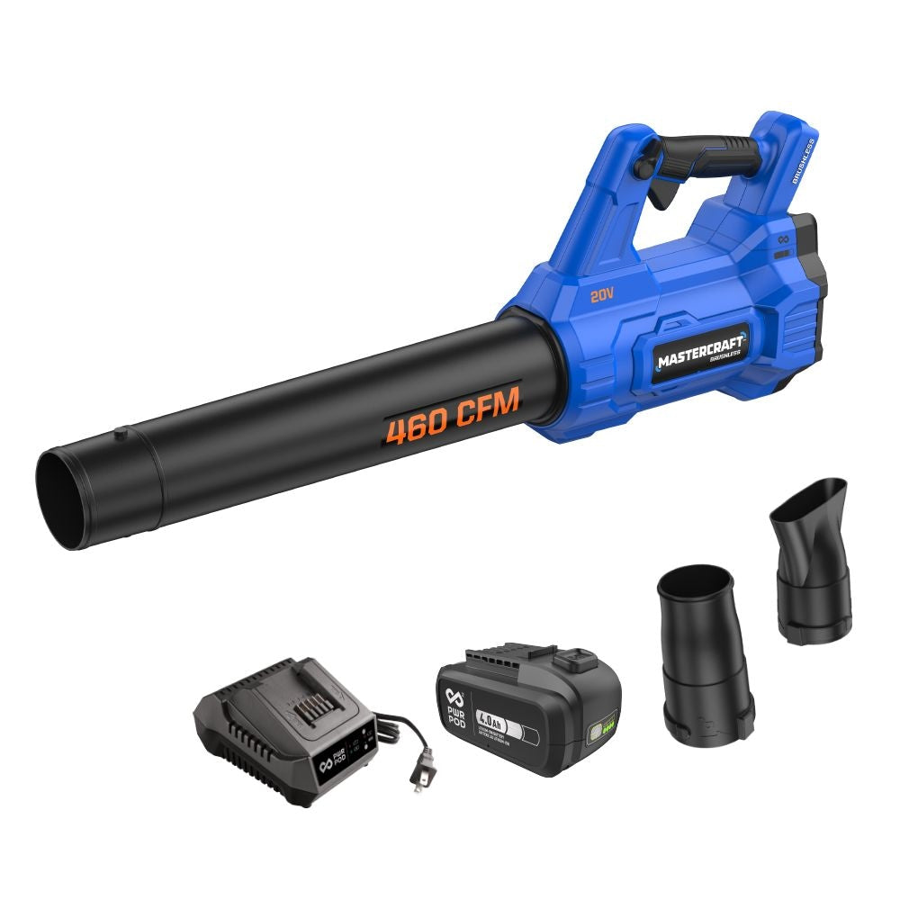 20V Cordless 460 CFM Brushless Leaf Blower Kit with PWRPOD 4 Ah Battery and Charger Q8J4 - product image 3