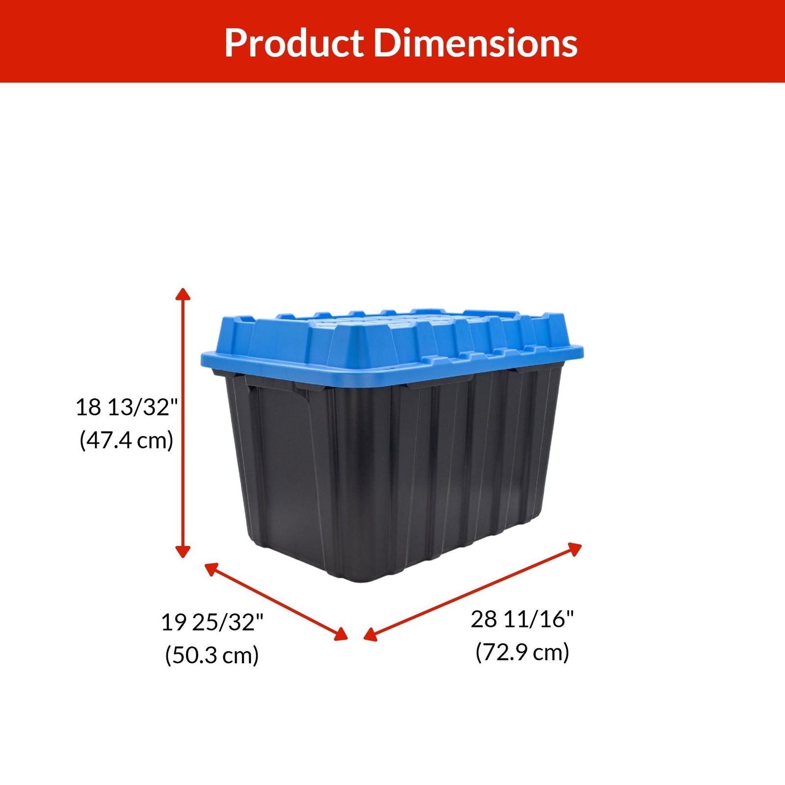 Heavy-Duty Polypropylene Tote with Domed Lid, 120-L X7Z6 - product image 7