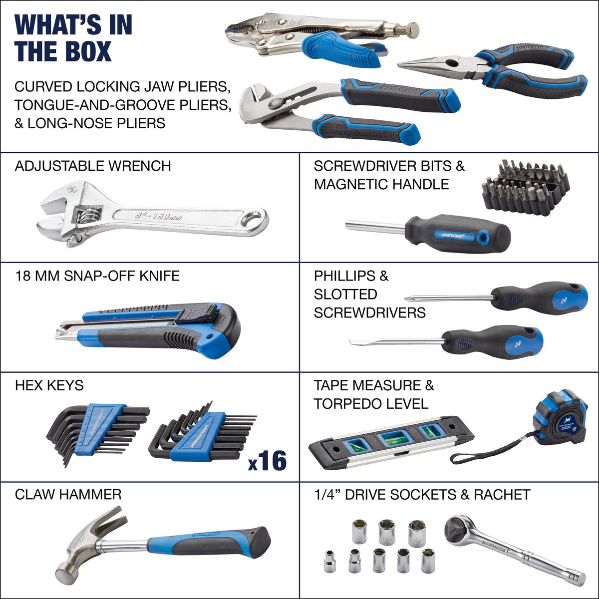 Home Repair Tool Set, 69-pc V5Y0 - product image 7