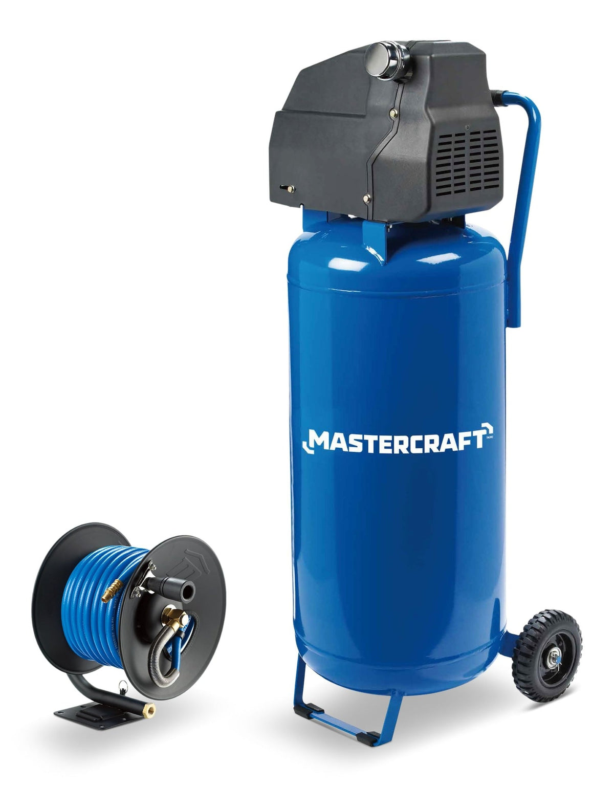 Oil-Free Vertical 20-Gallon Air Compressor with Bonus Hose Reel, 135-PSI, 2HP S0A6 - product image 1