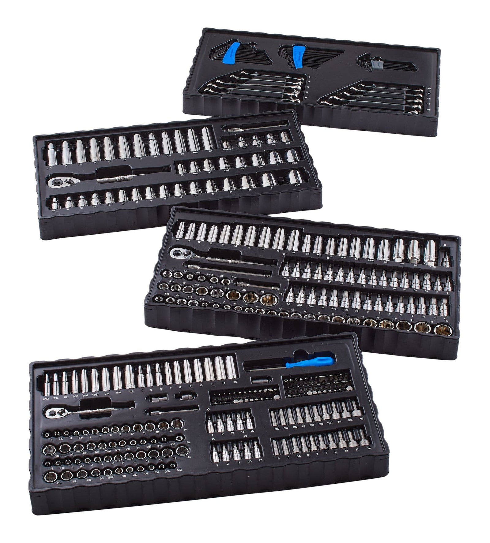 Socket Set, 350-pc, SAE / Metric, CRV, Nickel-Chrome Plating J5D4 - product image 4