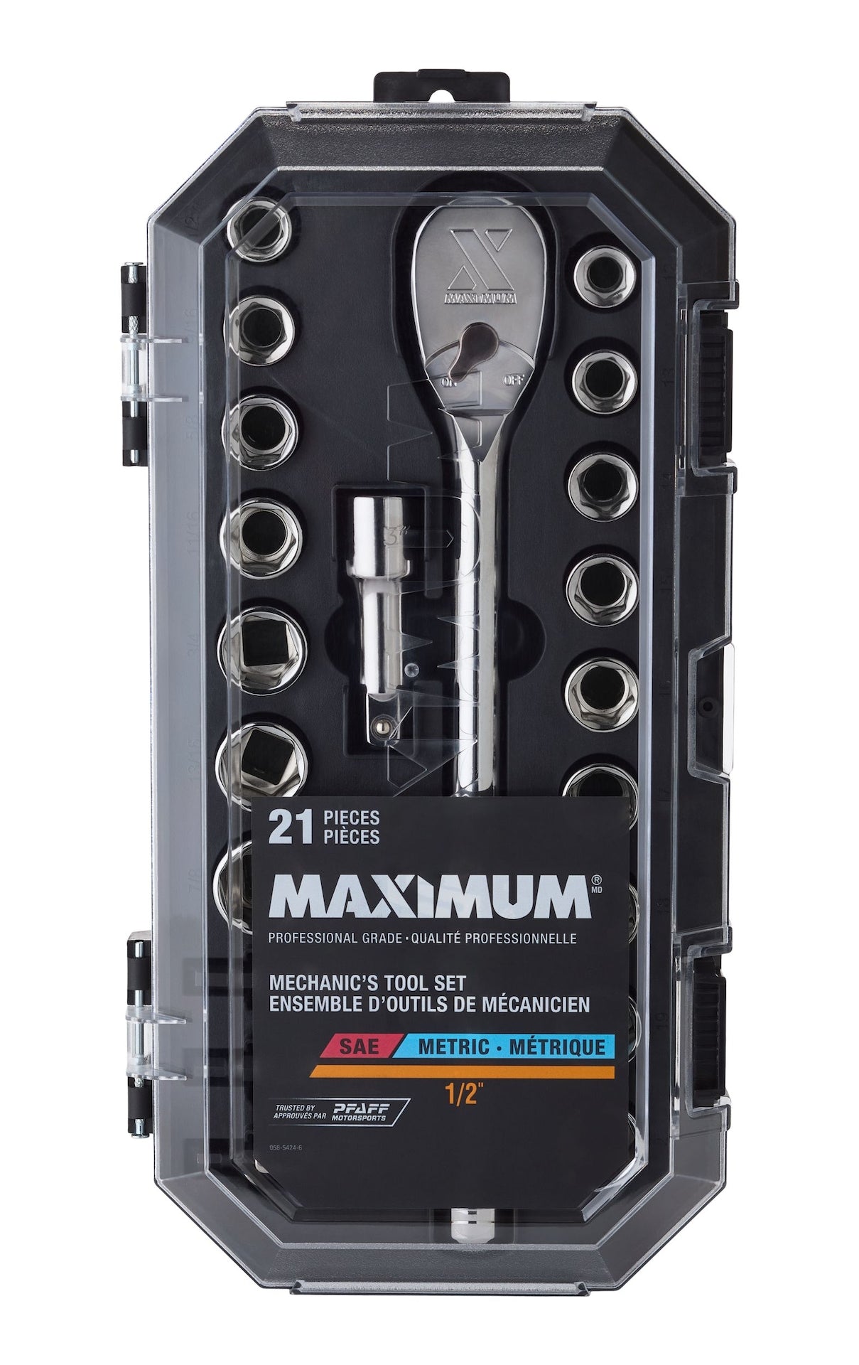 21 Piece 1/2" Drive Metric Socket Set E1Q3 - product image 2