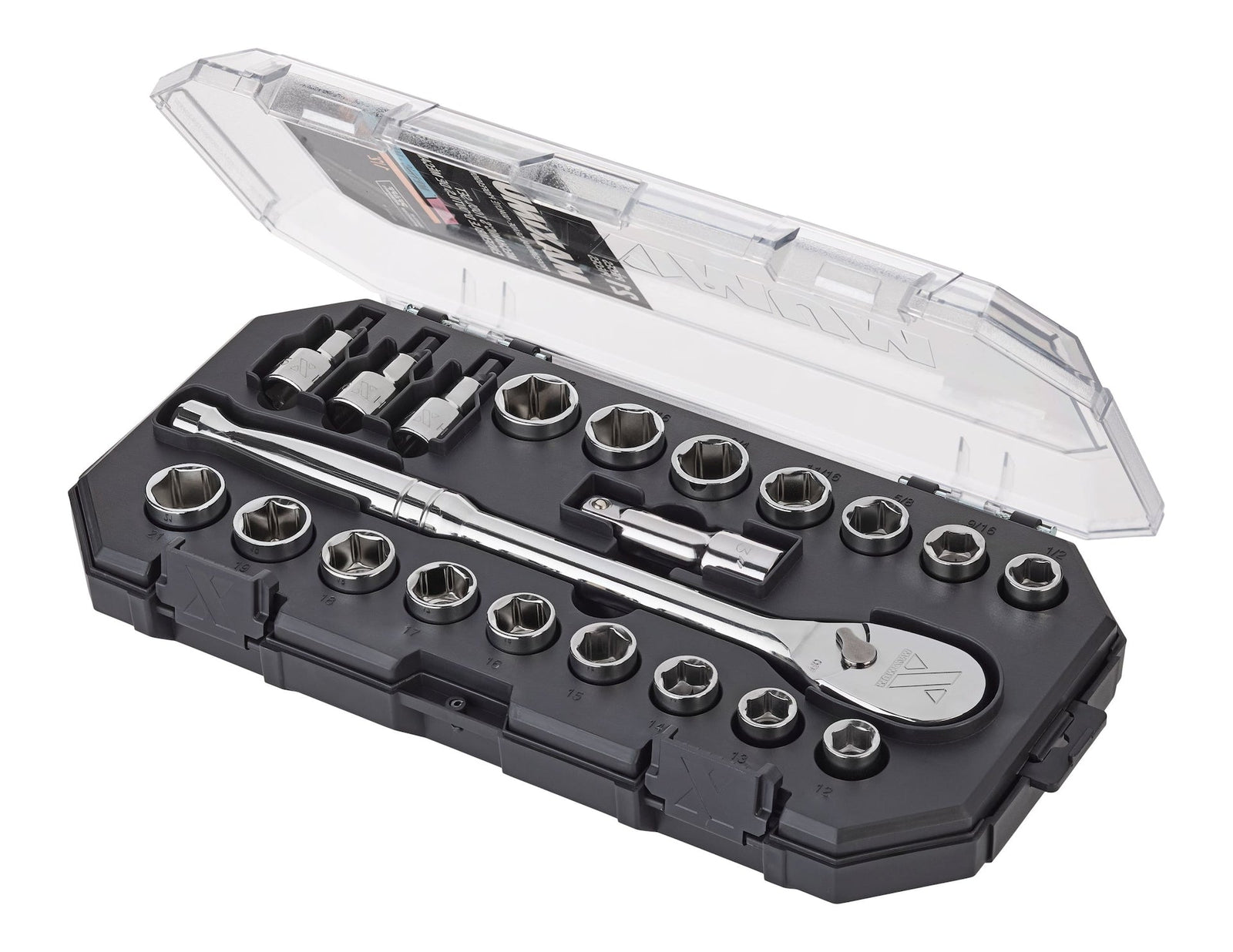 21 Piece 1/2" Drive Metric Socket Set E1Q3 - product image 3