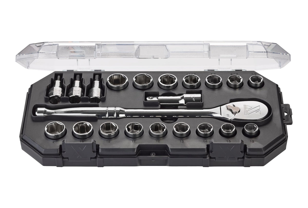 21 Piece 1/2" Drive Metric Socket Set E1Q3 - product image 5