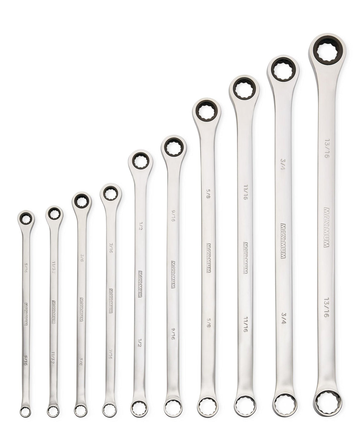 Extra-Long Double Box-End Ratcheting Wrench Set, SAE, 10-pk I6U5 - product image 4