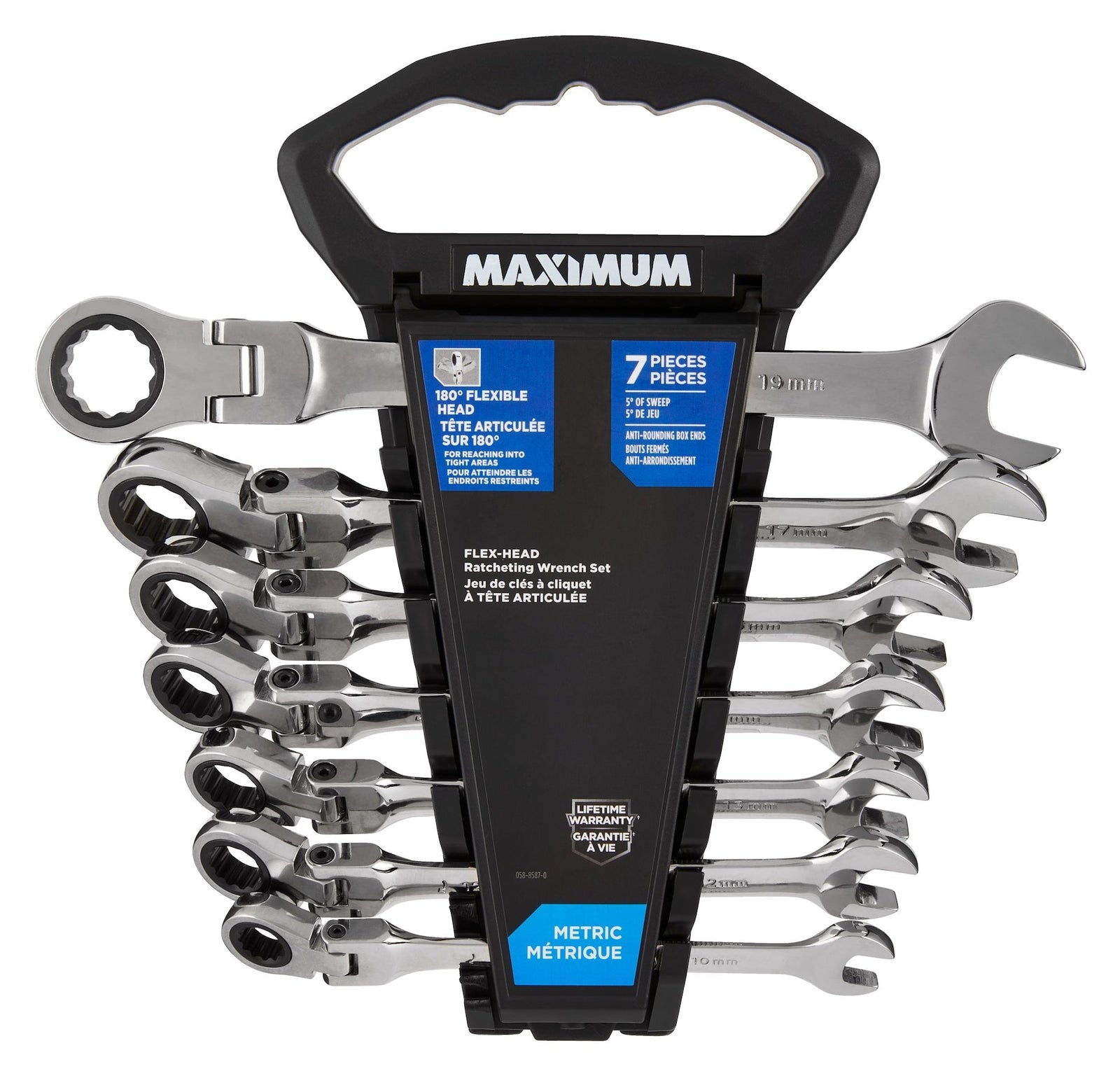 Flexhead Ratcheting Wrench Set, Alloy Steel, Metric, 7-pc N8J0 - product image 3