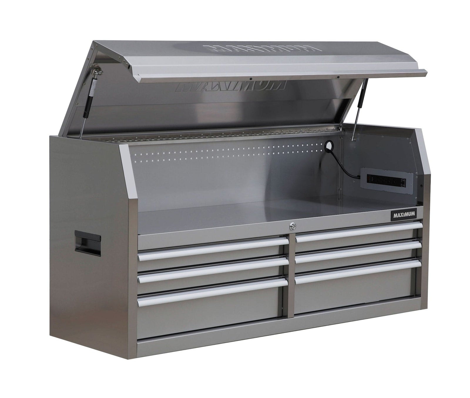 Tool Storage Chest with 6 Drawers, Powerbar with USB, Stainless Steel, 56-in I5S2 - product image 1
