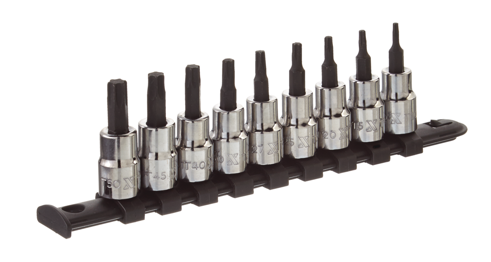 Torx Bit Socket Set, Heat Treated, 9-pc G7Y9 - product image 1