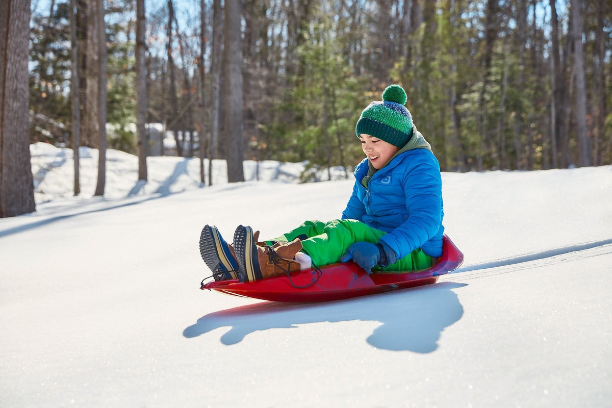 Blitz Kids' 1-Person Plastic Winter Snow Sled/Toboggan with Brakes & Tow Rope F8V2 - product image 5