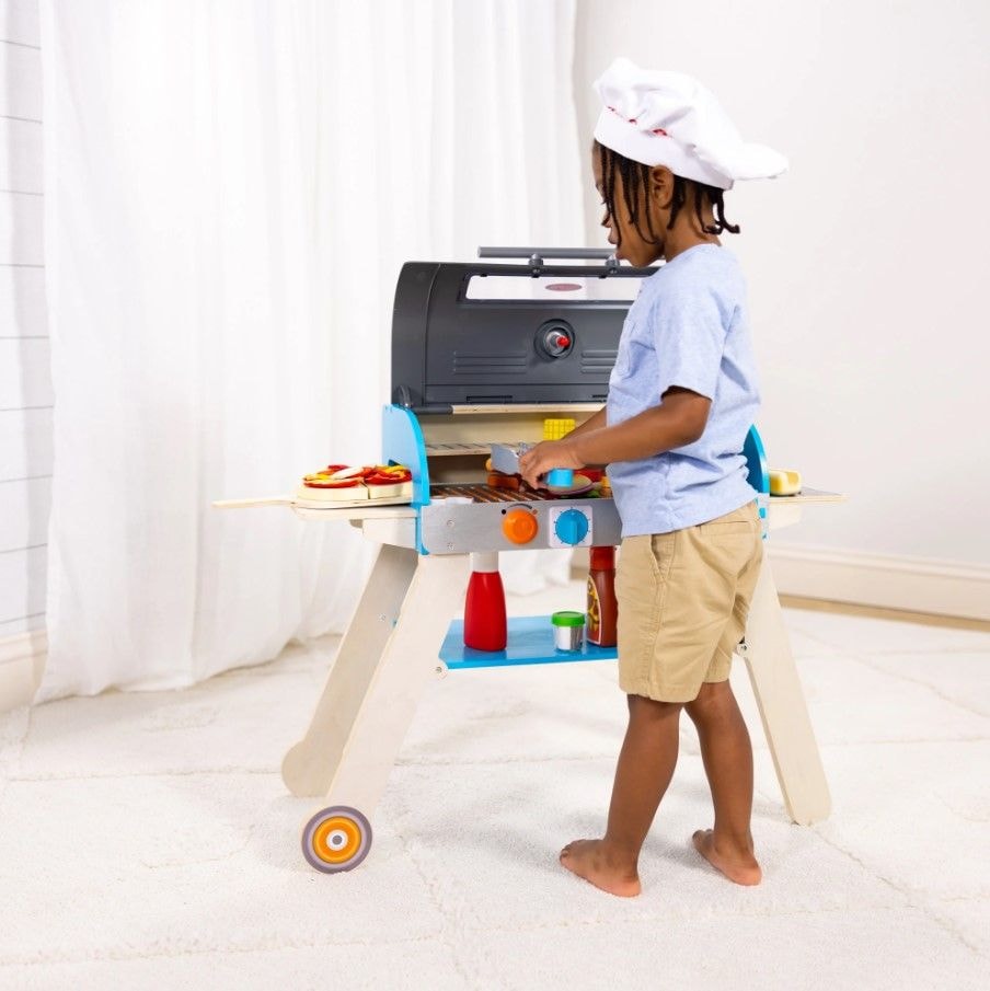 Wooden Deluxe Barbecue Grill, Smoker and Pizza Oven Playset, Ages 3+ W0H0 - product image 4
