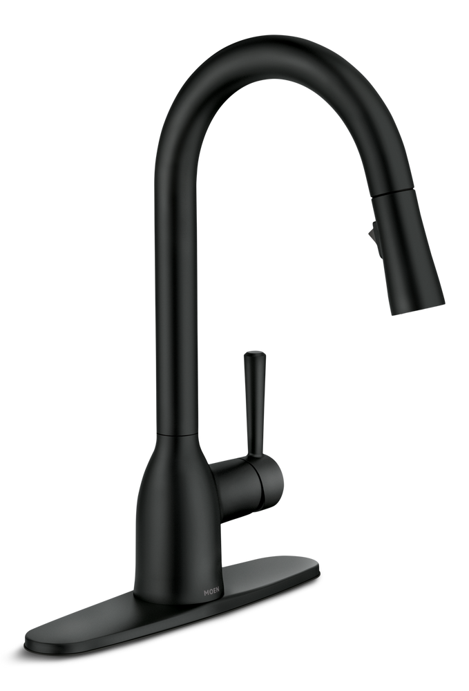 Adler Single Handle Pull-Down Kitchen Faucet, Matte Black D1Z7 - product image 1