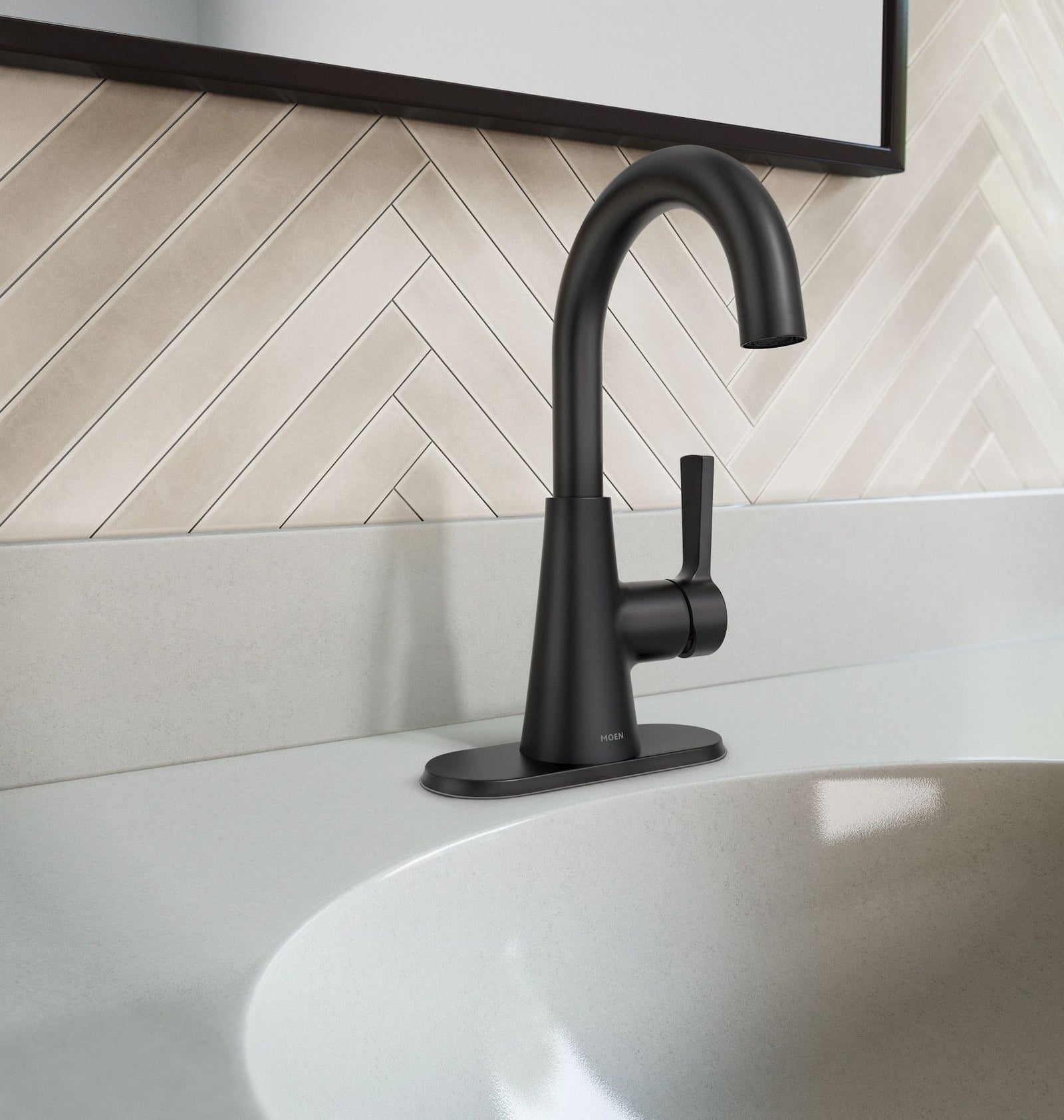 Mikah Single Handle Bathroom Faucet, Matte Black E2M3 - product image 4