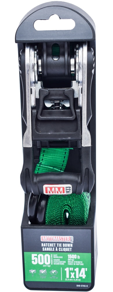 1,500-lb Ratchet Tie Down Straps, with Padded Handle, 1-in x 14-ft T8H5 - product image 3