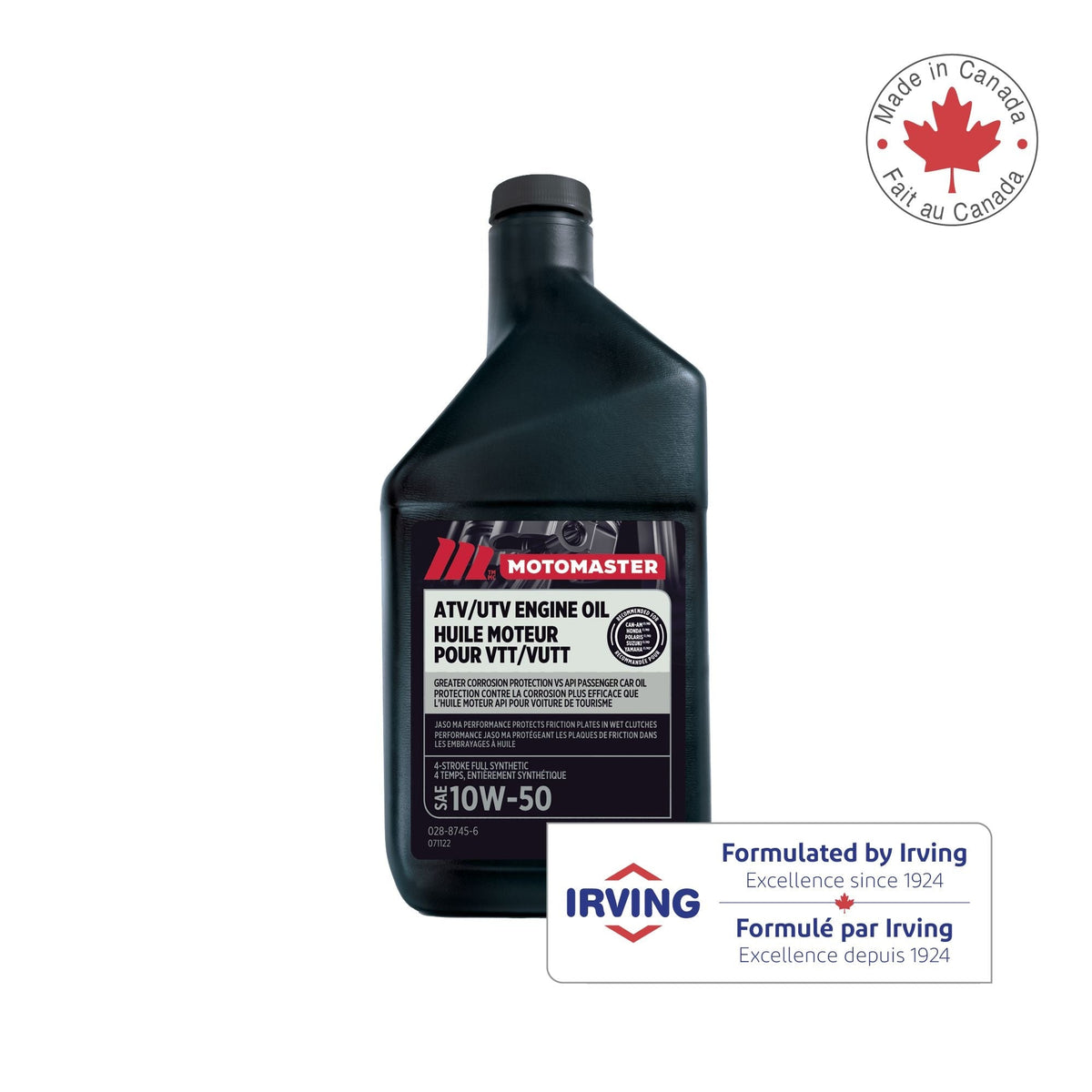 4-Stroke Synthetic ATV/UTV Engine Oil 10W50, 946-mL R8L9 - product image 3