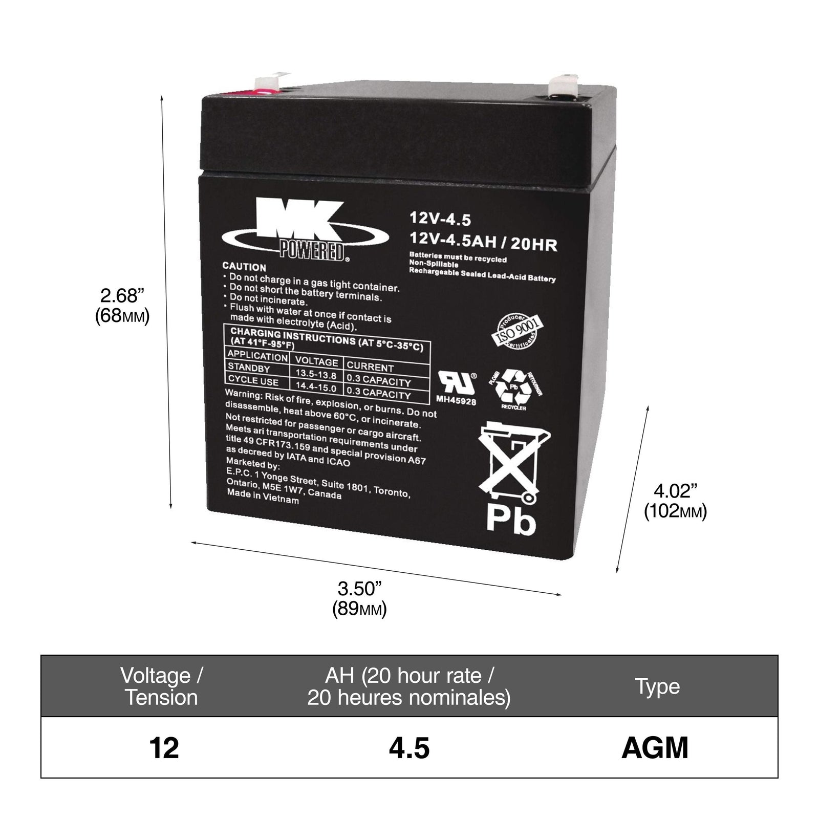 Group Size 75/86DT Battery, 650 CCA O9P9 - product image 1