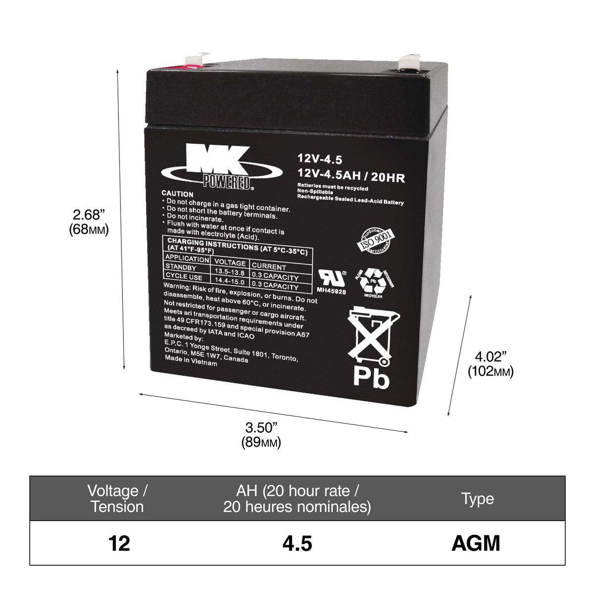 NAUTILUS EXTREME AGM Group Size 24 Battery O3U8 - product image 1