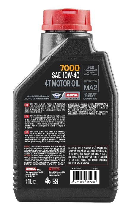 946mL 7000 4-Cycle 10W40 Motorcycle Oil S8M3 - product image 2