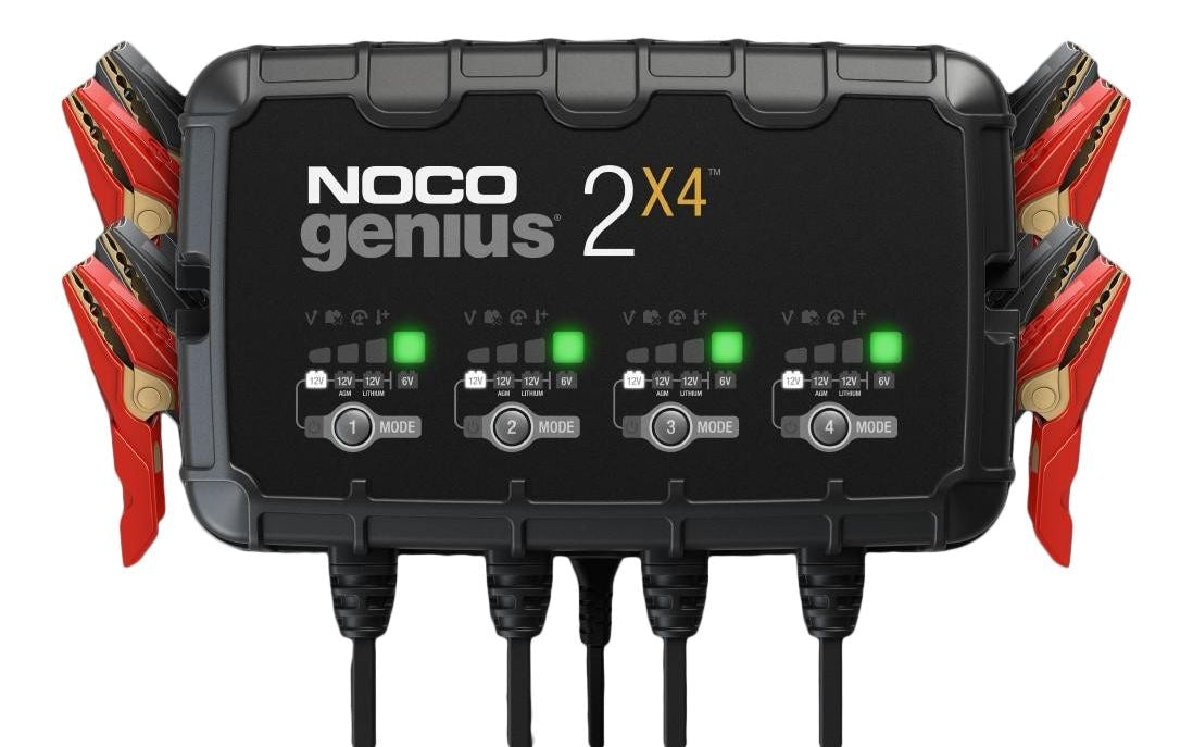 GENIUS2X4 Smart Battery Charger/Maintainer/Desulfator, 4-Bank, 8-Amp, 6V/12V I0Y2 - product image 1