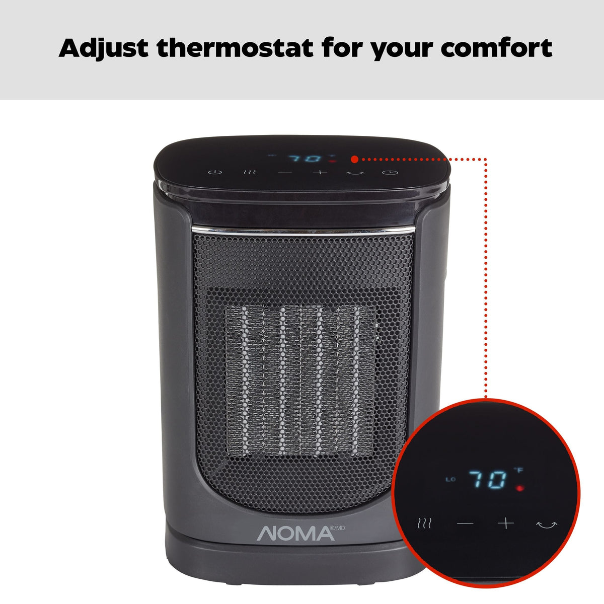 Digital Ceramic Desk Heater with LED Display R9D7 - product image 3