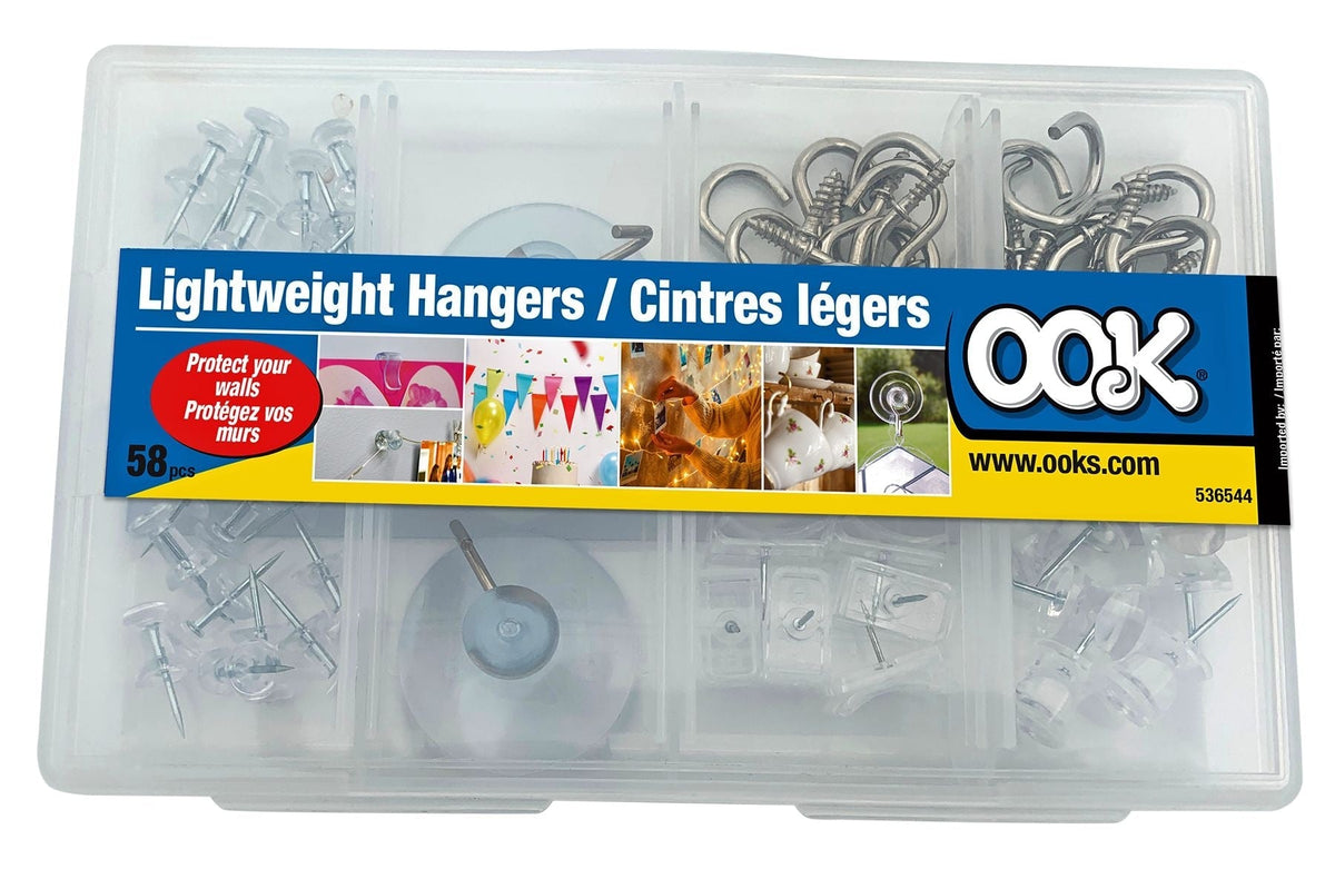 Lightweight Wall Hanger Assorted Kit, 58-pk I6V2 - product image 1