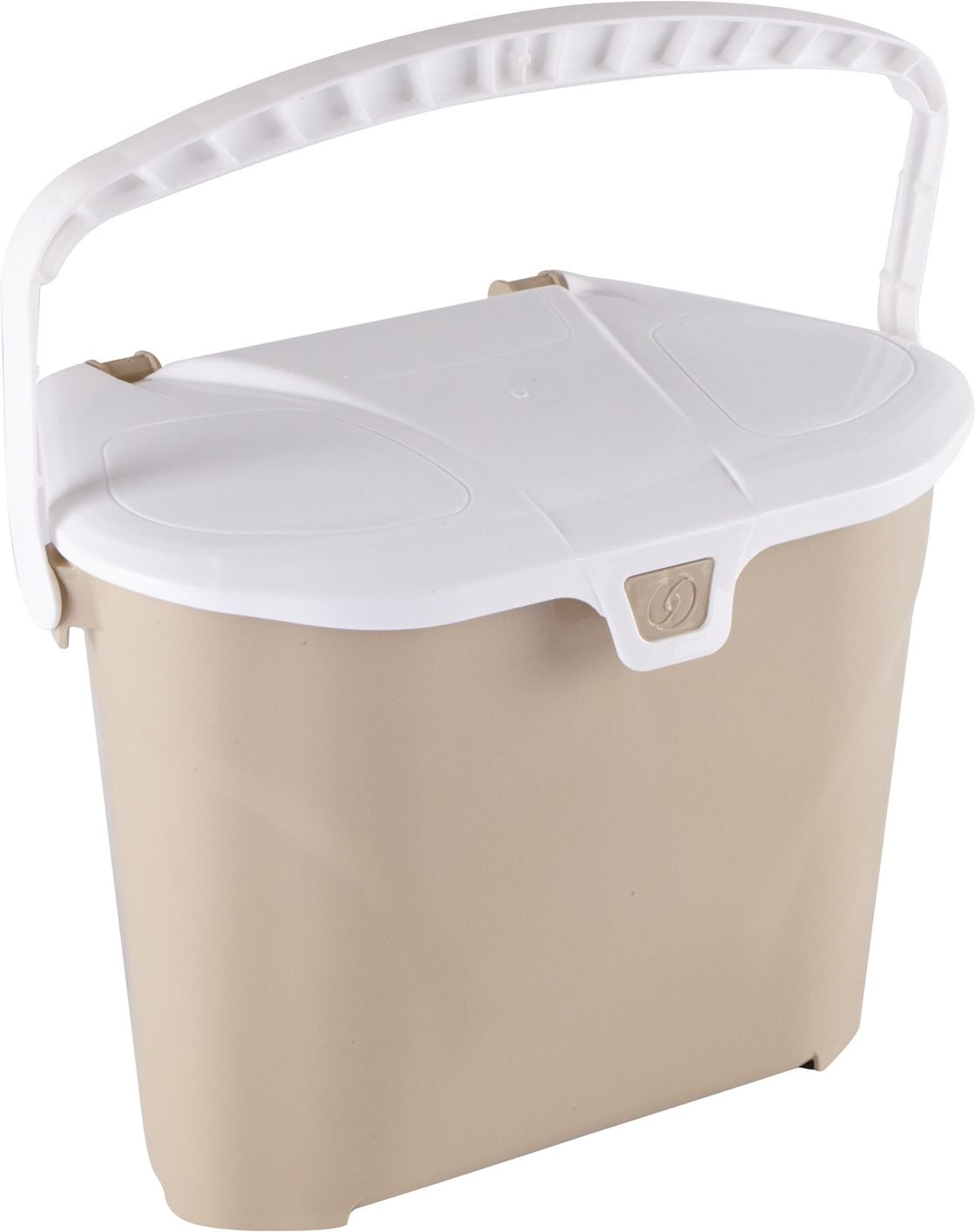 Plastic Compost Bin with Handle, White/Beige, 7-L D3P5 - product image 1