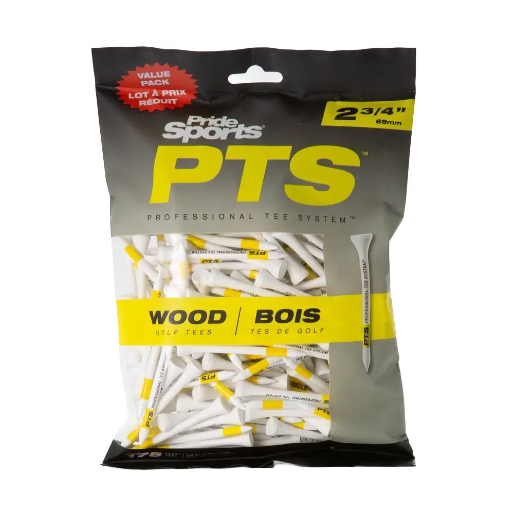 Professional Tee System ProLength Wood Golf Tee, 2-3/4-in Yellow on White, 175-pk R6R8 - product image 1