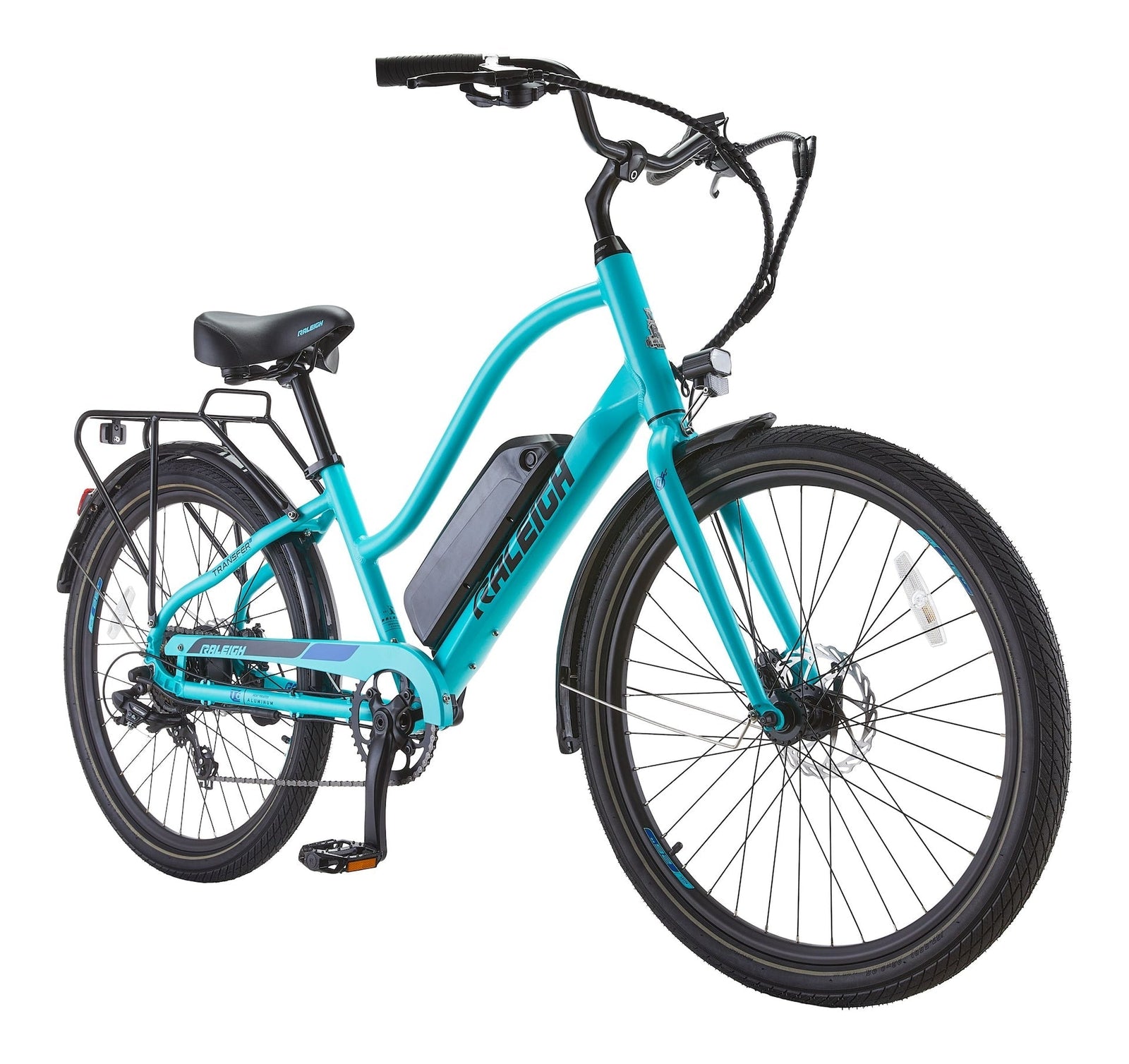 Oceania Lightweight Electric Bicycle with Front & Rear Lights, 26-in Wheel, Blue H5N6 - product image 1
