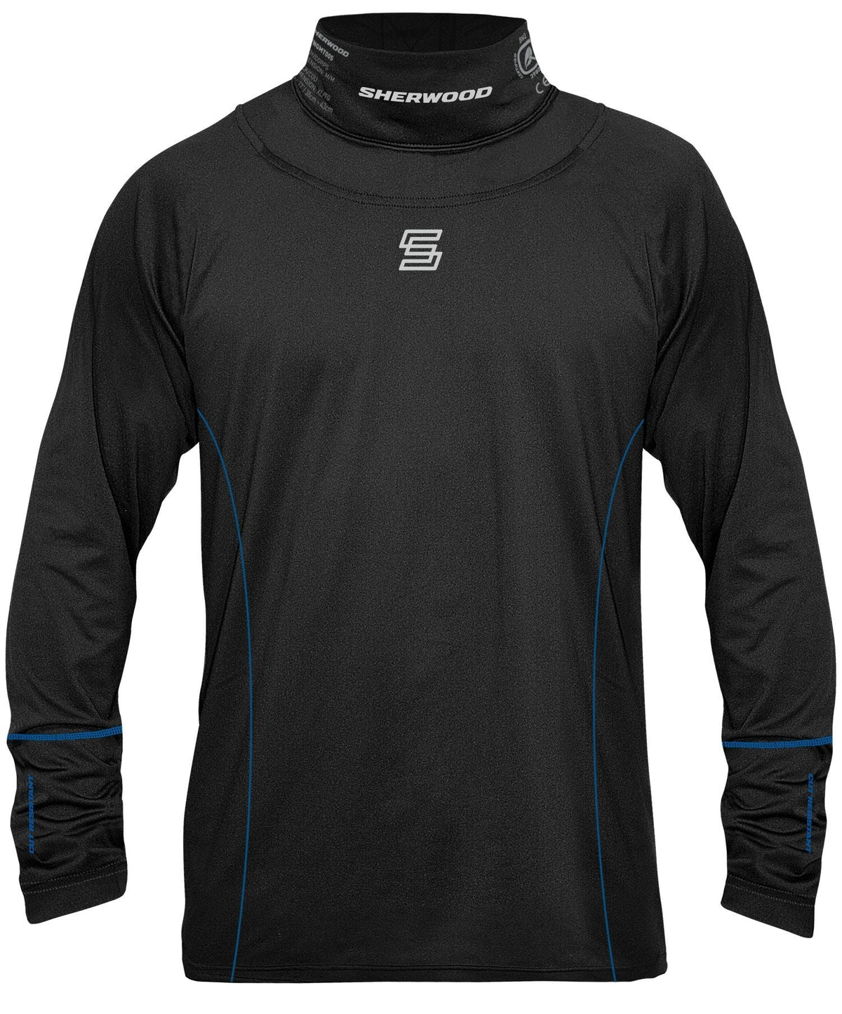 Hockey Long Sleeve Top with Integrated Neck Guard, Senior/Men, Black, Assorted Sizes P3L8 - product image 1