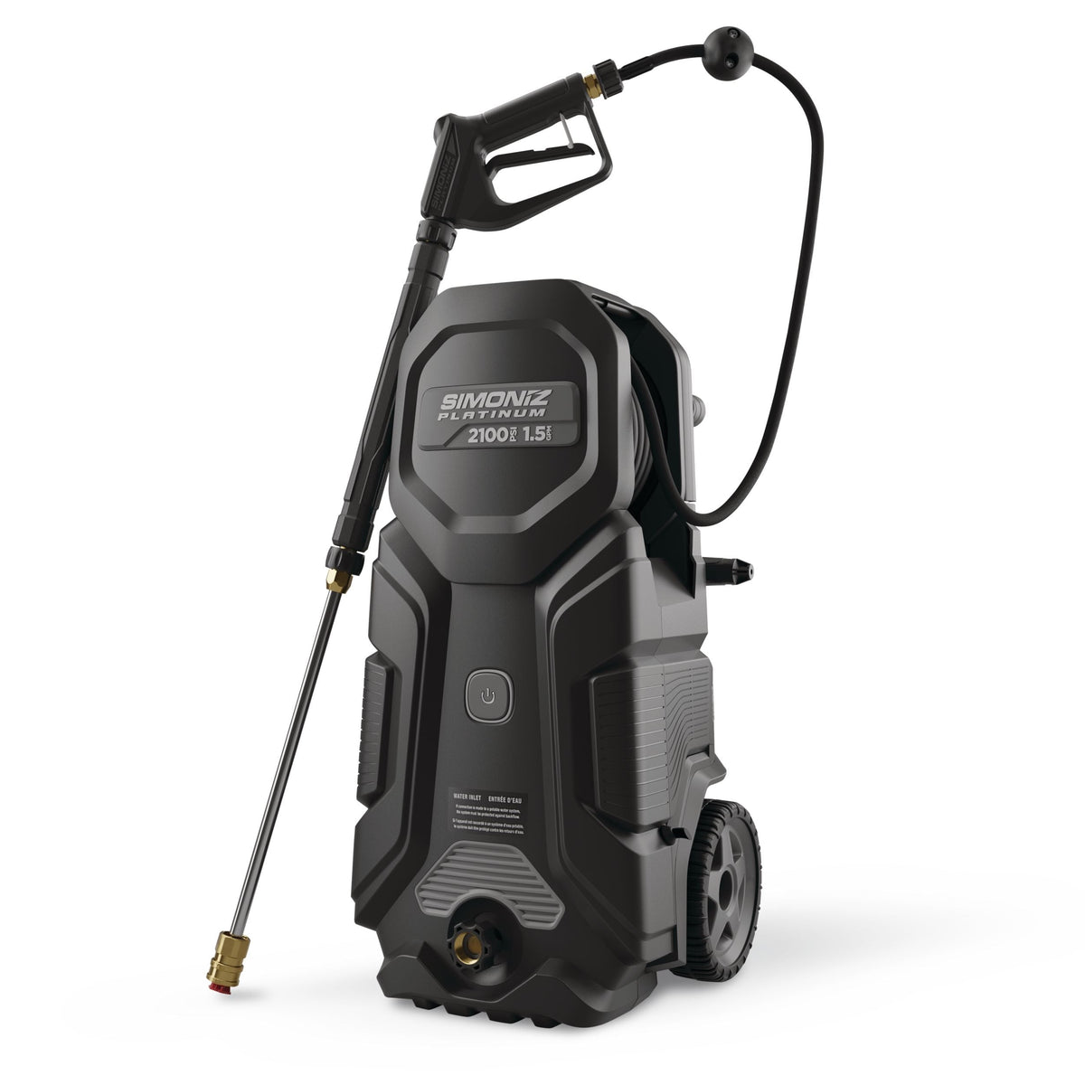 Platinum 2100 PSI 1.5 GPM Corded Cold Water Wheeled Brushed Electric Pressure Washer with Foam Blaster V6D4 - product image 1