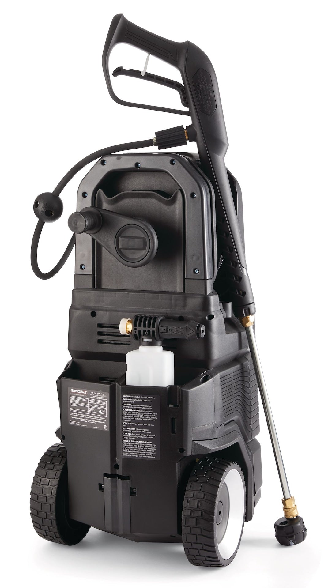 Platinum 2100 PSI 1.5 GPM Corded Cold Water Wheeled Brushed Electric Pressure Washer with Foam Blaster V6D4 - product image 8