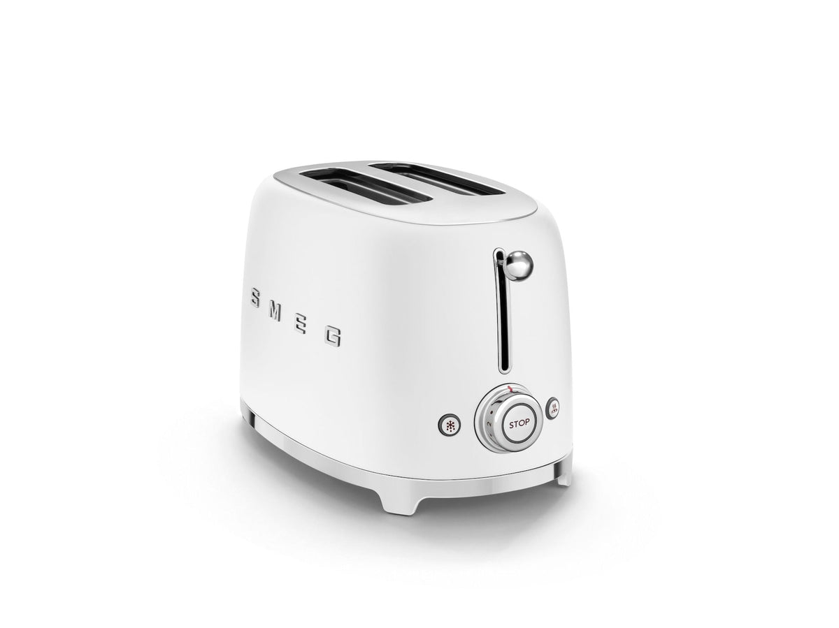 50's Retro Style Wide Slot Pop Up Electric Toaster with 6 Settings, 2-Slice, Matte White X0B2 - product image 4