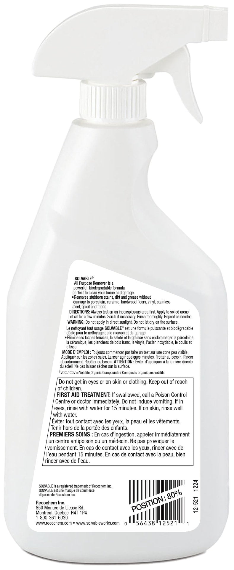 All Purpose Remover, 625-mL Z3Y0 - product image 2