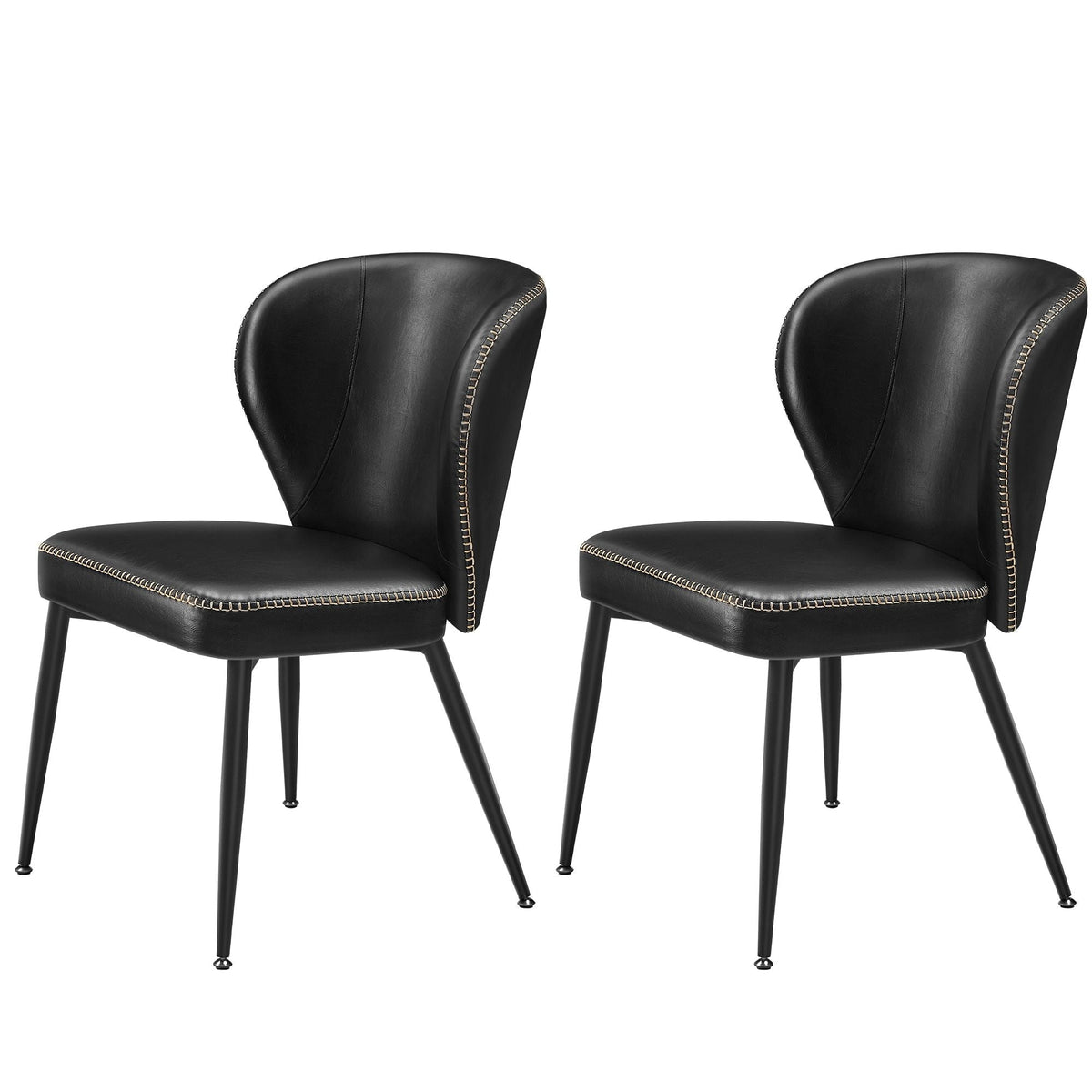 Home Mid-Century Modern Black Dining Chairs Set, 2-pk O6C7 - product image 1