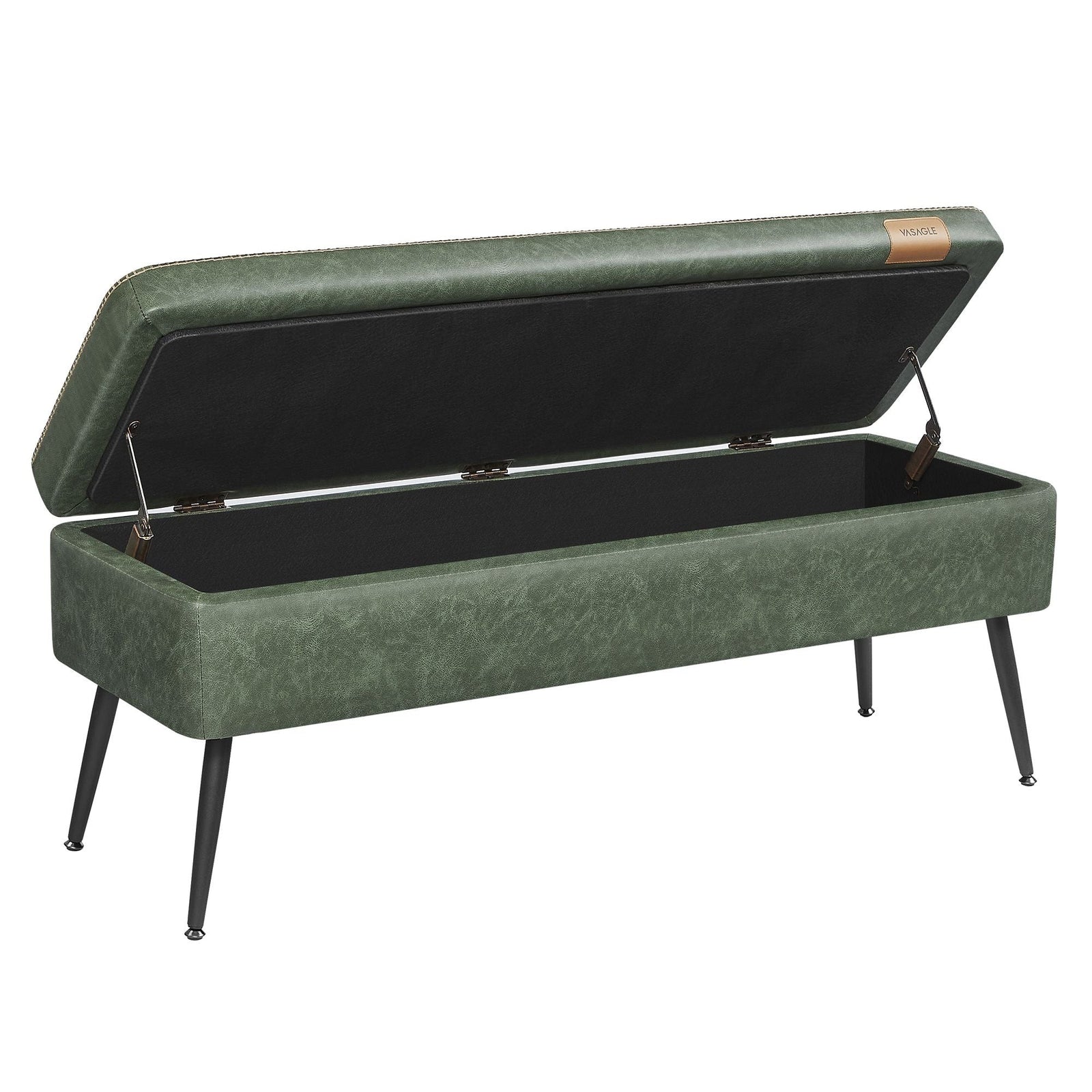 Home Modern Forest Green Ottoman Storage Bench T8Q9 - product image 3
