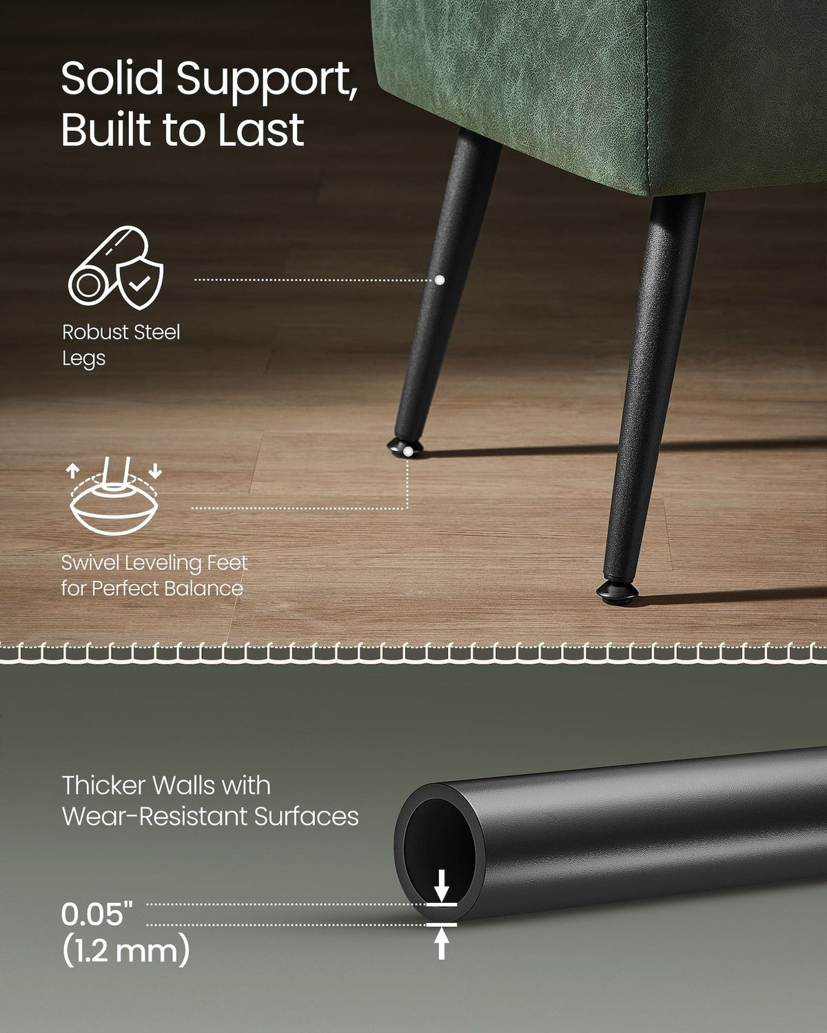 Home Modern Forest Green Ottoman Storage Bench T8Q9 - product image 5