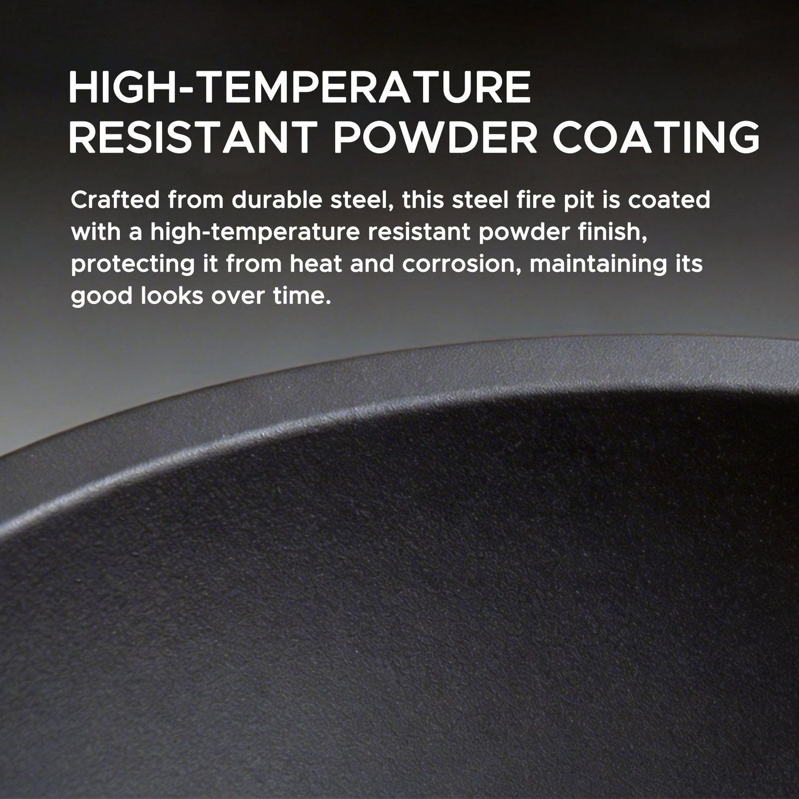 Genesee Round Fire Pit, Black Q2M5 - product image 4
