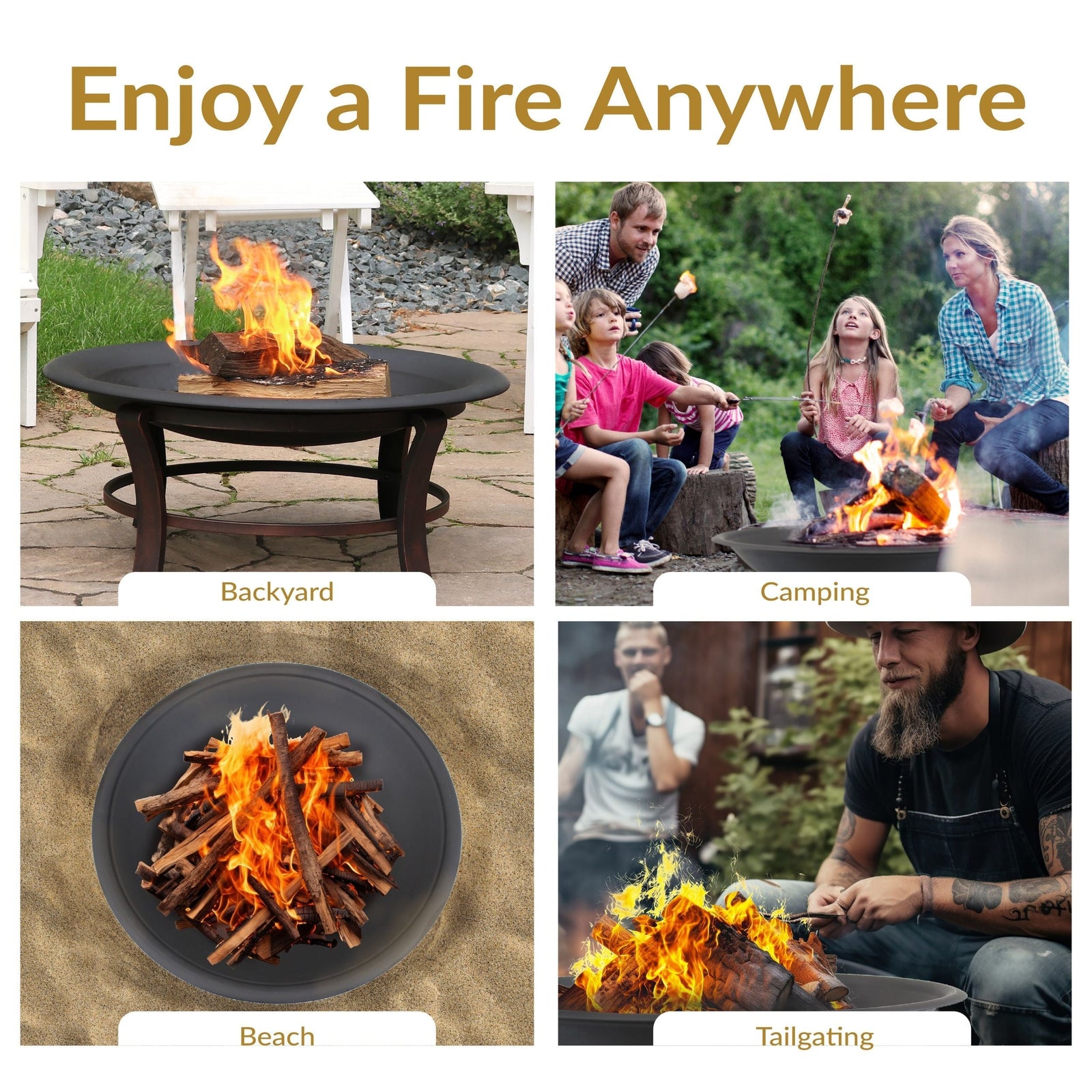 Decor Replacement Fire Pit Bowl, Black, 32-in H4E5 - product image 3