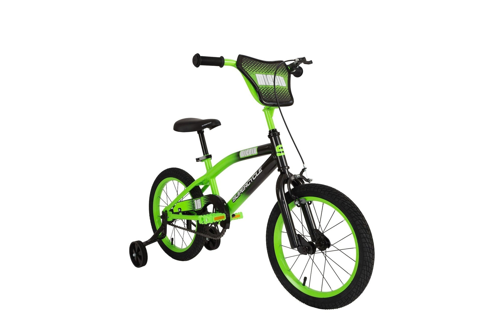 Misfit Kids' Bike with Training Wheels, 16-in, Green S6P9 - product image 1