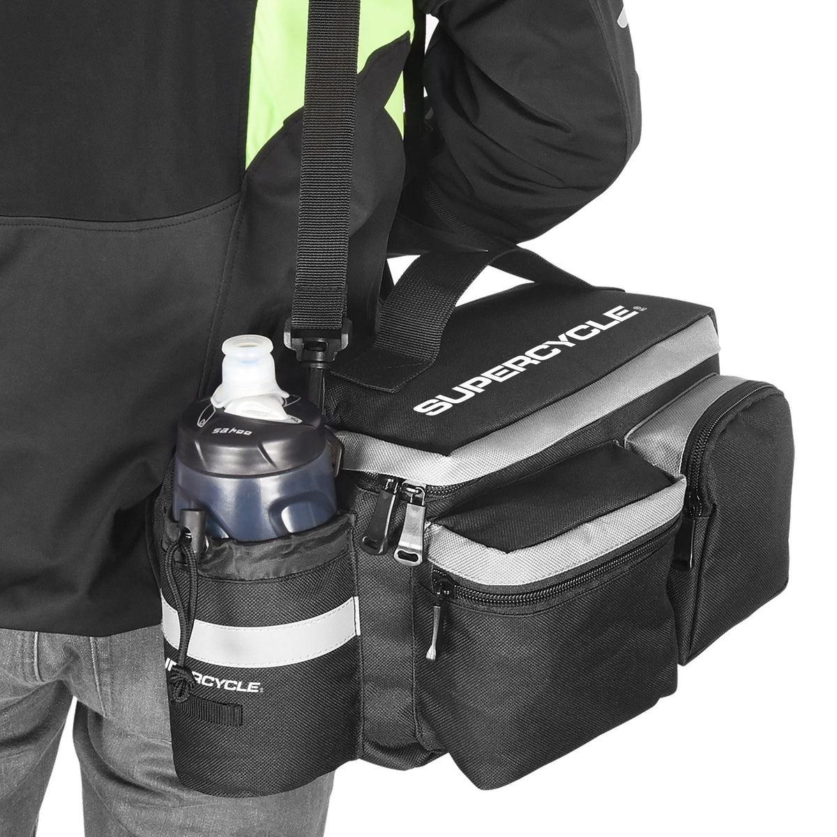 Rack Top Bike Bag withAluminum Foil & Reflective Strip, 8L, Black I6K4 - product image 2