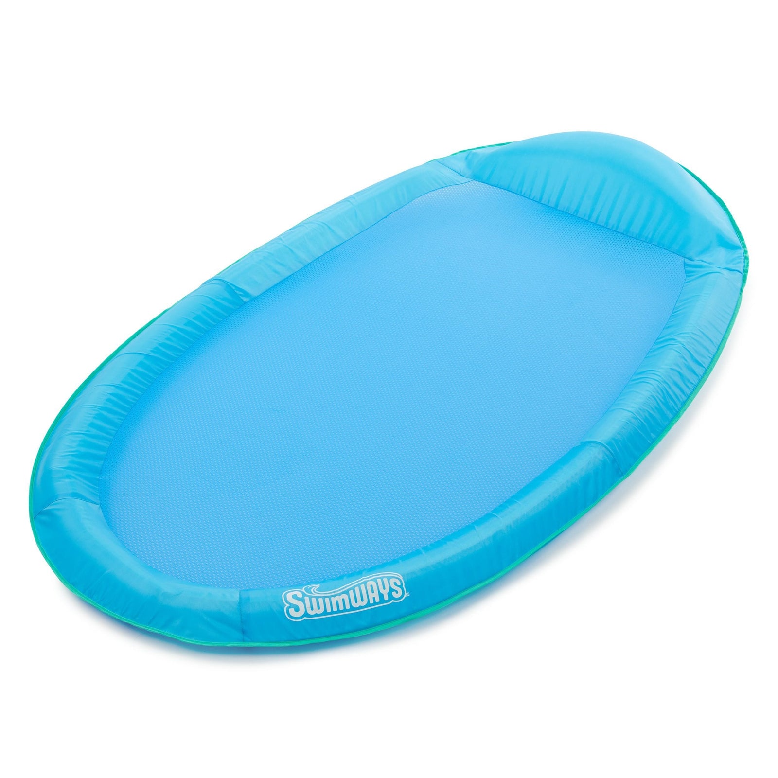 Inflatable Spring Float Pool Lounger, 66 x 40-in, Blue U5C0 - product image 1