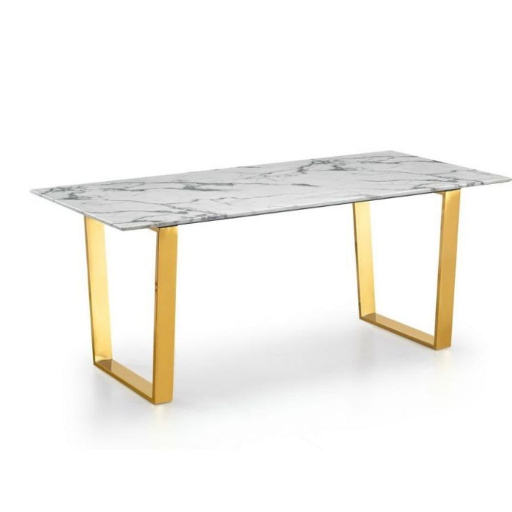 Me Home Rectangle Faux Marble Dining Table T9K9 - product image 3