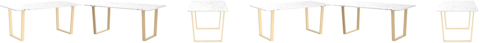 Me Home Rectangle Faux Marble Dining Table T9K9 - product image 4