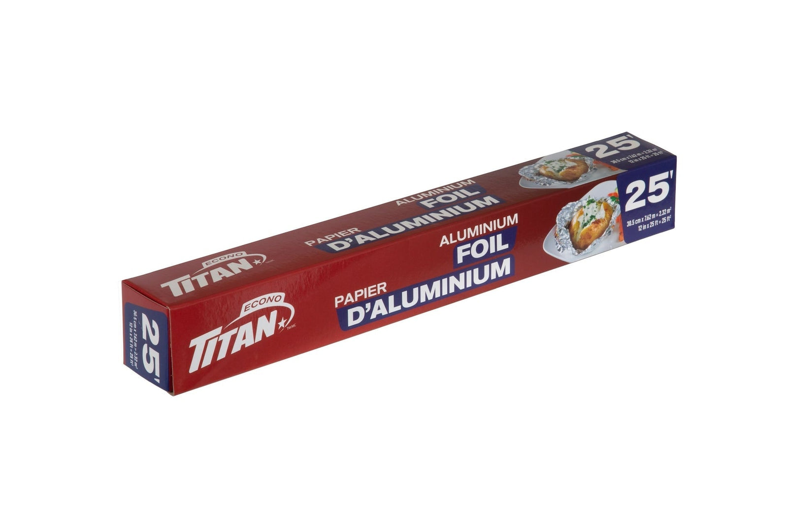 Aluminum Foil, 12-in x 25-ft, Kitchen Foil for Cooking/Baking & Grilling R5E2 - product image 1
