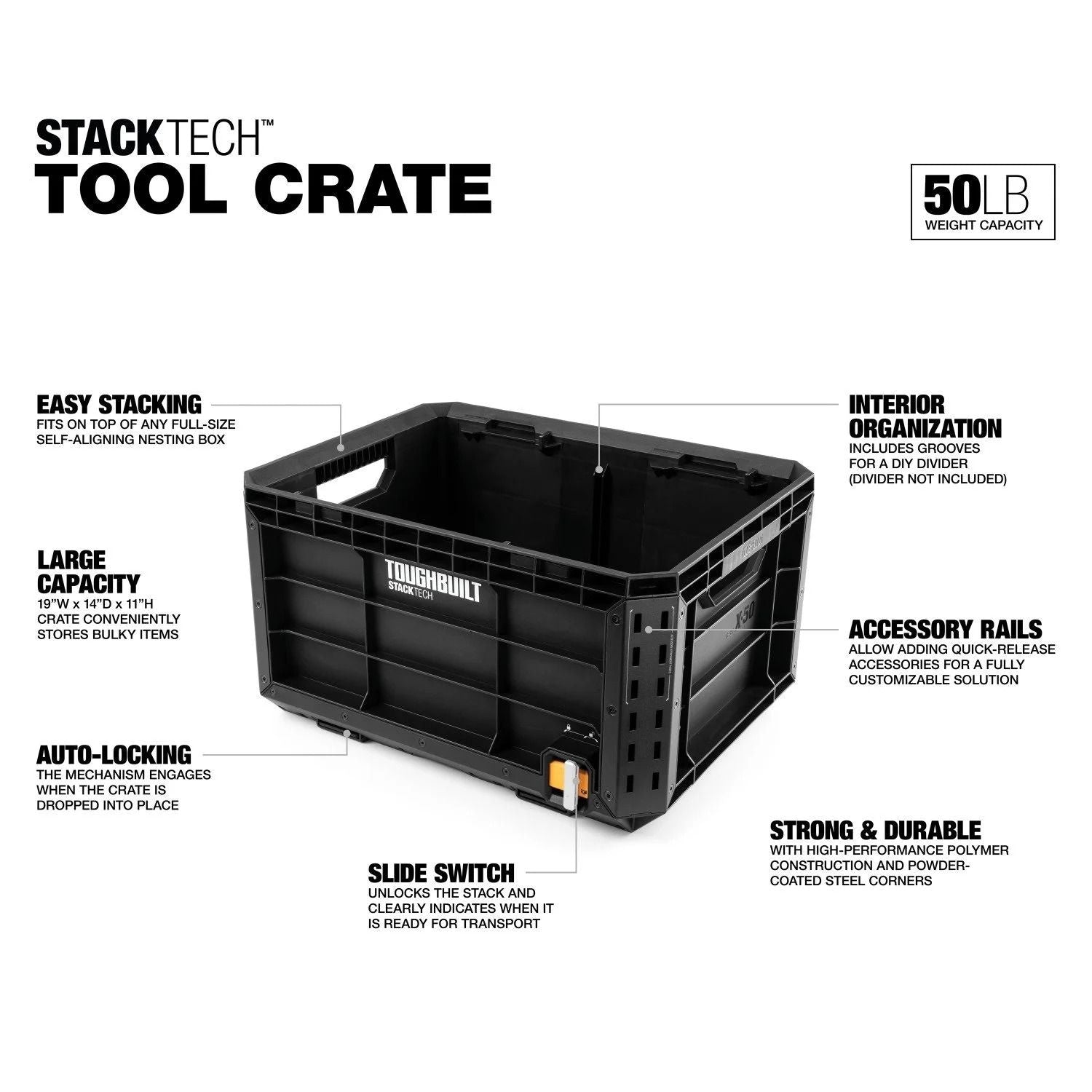 StackTech Auto-Locking Tool Storage Crate H4S7 - product image 2