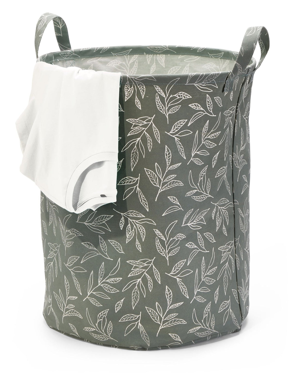 type A Prima Round Collapsible Laundry Hamper, 80-L, Botanical Y0O1 - product image 1