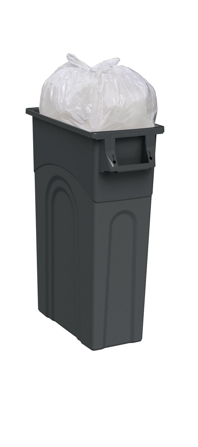 Solutions Plastic Tall Slim Rectangular Garbage Can, Black, 87-L P8G6 - product image 4